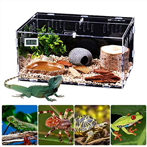 Prom-note Reptil Fütterungsbox Isolierbox Brutkasten Brutkasten Aquarium Fischzuchtboxen Fisch Isolation Box Reptilienzuchtbox Acryl Futterbox Für Spinnenechsen Frosch Cricket Schildkröte von Prom-note