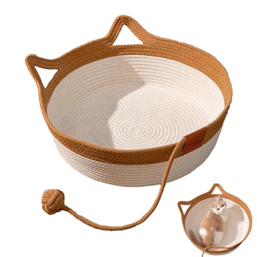 Kratzschale Für Katzen - Bowl - Sisal Schale Ovales Sisal Kratzbrett Für Katzen Katzen Kratzmatte Mit Ballspielzeug, Lounge Kratzpappe, Möbelschutz Schutz Baumwoll- Und Leinenseil von Proypiax