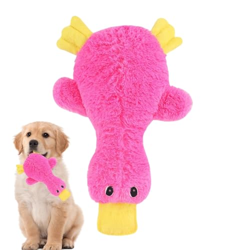 Proypiax Hundekauen Spielzeug Plüsch, Hund Chew Squeaky Ente, Quietschende Tiercartoonente für Welpen, Innenlangeweilige Hunde Interactive Fun -Biting -Begleiter für Home, Shelter, Outing von Proypiax