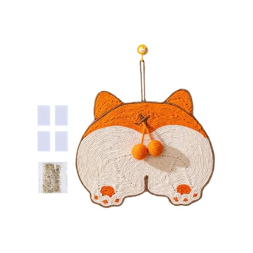 Pruojhw Katzenkratzpad, Innenkatze Kratzer,Hangable Cat Paw Schleifmatte Anti-Kratzer Teppich - Pet Sisal Matte Kratzer für Schlafzimmer, Eingang, Tür, Wohnzimmer von Pruojhw