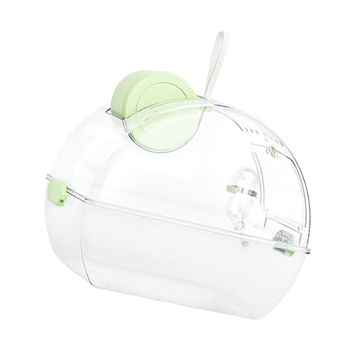 Psdndeww Hamsterkäfig für Kleintiere, mit Wasserspender für Reisen, Outdoor, tragbar, transparent von Psdndeww