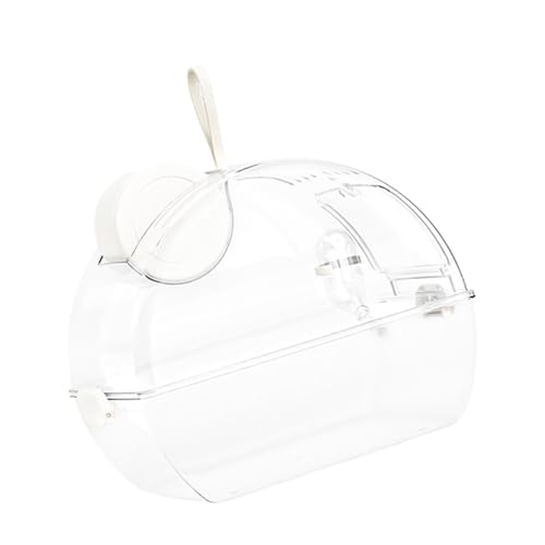 Psdndeww Hamsterkäfig für Kleintiere, mit Wasserspender für Reisen, Outdoor, tragbar, transparent von Psdndeww