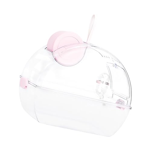 Psdndeww Hamsterkäfig für Kleintiere, mit Wasserspender für Reisen, Outdoor, tragbar, transparent von Psdndeww