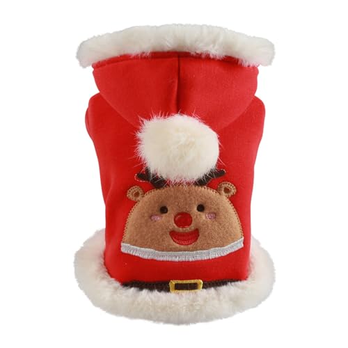 Psdndeww Winterkleidung Hunde Welpen Hoodie Overalls Weihnachtskostüm Outfits Yorkies von Psdndeww