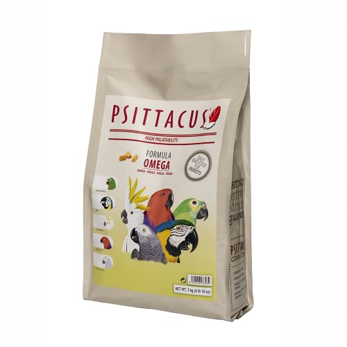 Psittacus Omega 3 kg | Alleinfutter für Yakos, Aras, Eclectus und andere afrikanische Papageien | Premiumfutter für Geflügel, 100% Nicht-GMO von Psittacus