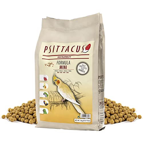 Psittacus Mini 3 kg | Alleinfuttermittel für Nymphen, Cotorras und Kakadus | Premium Geflügelfutter | 100% Nicht-GMO von Psittacus