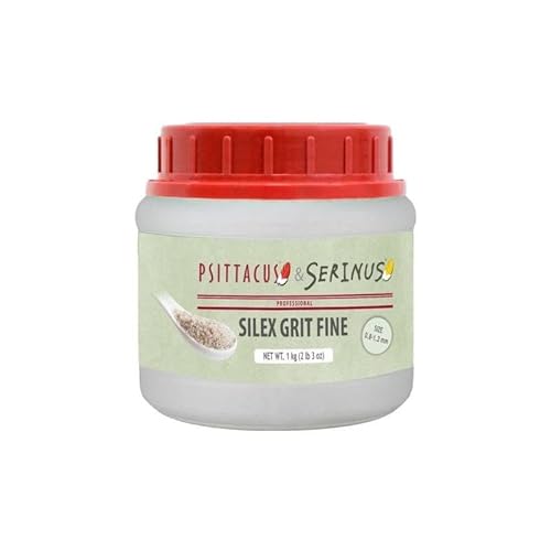 Psittacus Silex Grit Fine 1 kg | Kalibrierter Sand mit feinem Kieselstein | Nahrungsergänzungsmittel für Vögel | Kanarienvögel Fringylide Dehylide Papageien von Psittacus