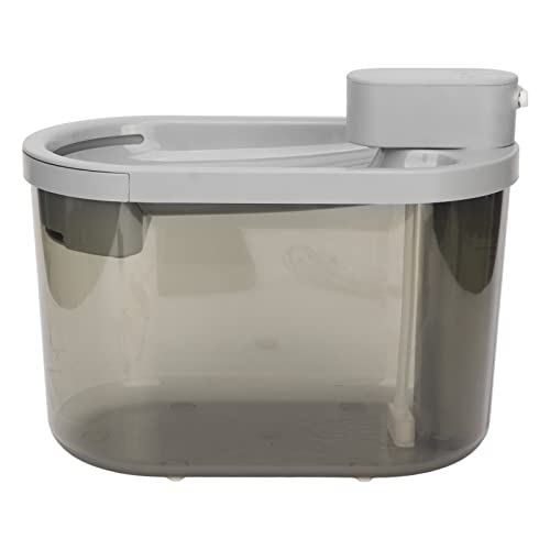 Pssopp 2200ml Katzen Wasserbrunnen Leiser Intelligenter Kabelloser Haustier Wasserbrunnen Haustier Trinkbrunnen Spender für Katzen und Hunde (Grau) von Pssopp