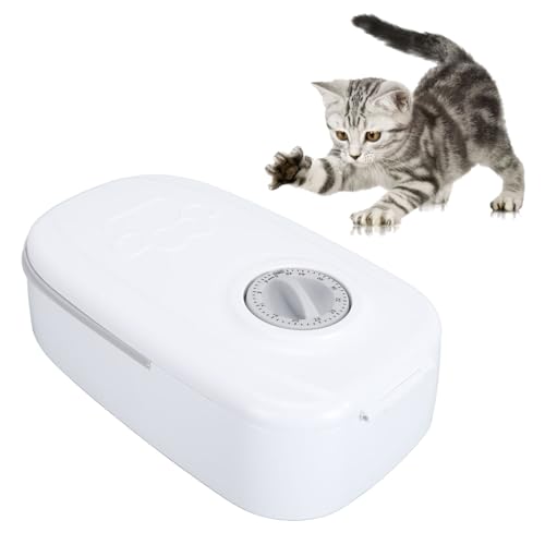 Automatische Katzenfutterspender, Multifunktionale Intelligente Futterspenderstation mit Timer, Katzenfutterbehälter für Katzen und Hunde (Gray) von Pssopp