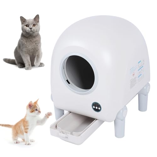 Automatische Katzentoilette, Selbstreinigende Katzentoilette, Intelligente Katzentoilette für Katzen (EU-Stecker) von Pssopp