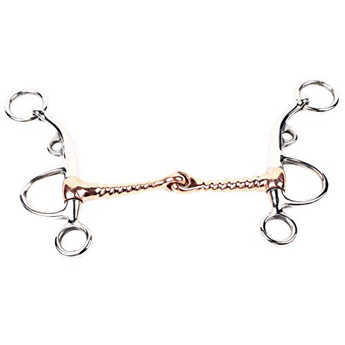 Fdit Horse Gag Ring Edelstahl Horse Snaffle Training Snaffle Bit Western Bit Horse Bit Pferderennen Zubehör für Pferde von Pssopp