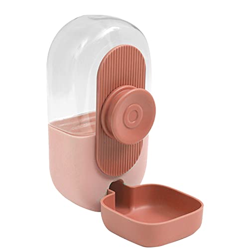 Pssopp Hängender Tierfutterspender um 75 Grad Neigbarer Automatischer Tierfutterspender Einfache Installation Katzenfutter Wasserspender für Welpen und Kätzchen Kaninchen (Rosa) von Pssopp