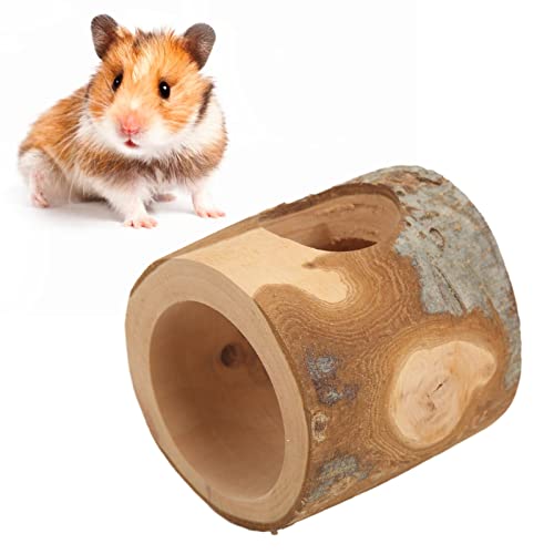 Hamsterbaumloch-Versteck, Hölzerner Hamster-Spiel- oder Schlaftunnel für Hamster, Ratten, Mäuse und Andere Kleintiere von Pssopp