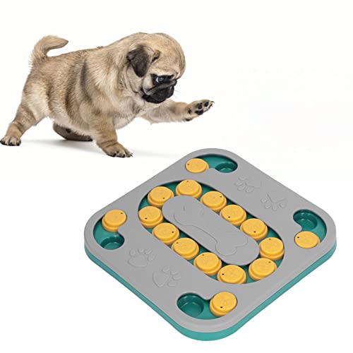 Hunde Puzzle Feeder Spielzeug Slow Feeder Bowl Hundespielzeug Interaktive Stimulation Hundespielzeug Spender Slow Feeder Plate Spielzeug für Welpen Grau von Pssopp