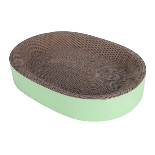 Pssopp Katzenkratzbaumnest, Langlebiges Katzenkratzbaumbett aus Wellpappe für den Innenbereich (Green) von Pssopp