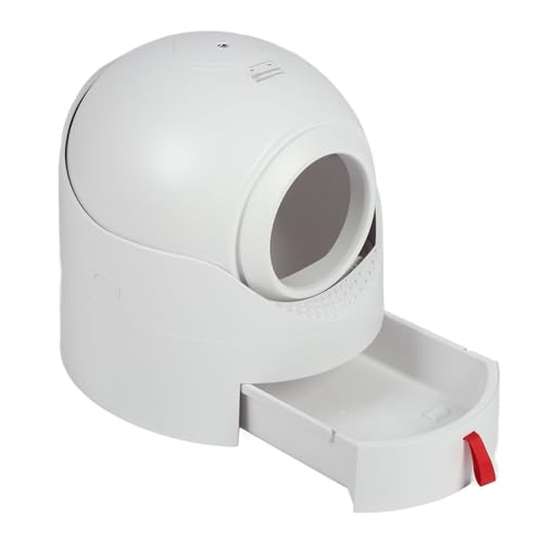 Katzentoilette, 18,9 X 22,05 X 20,87 Zoll, Kippsicheres Design, Katzentoilette mit 45 L Fassungsvermögen, Abnehmbare Design-Katzentoilette, Halbgeschlossene Katzentoilette aus von Pssopp