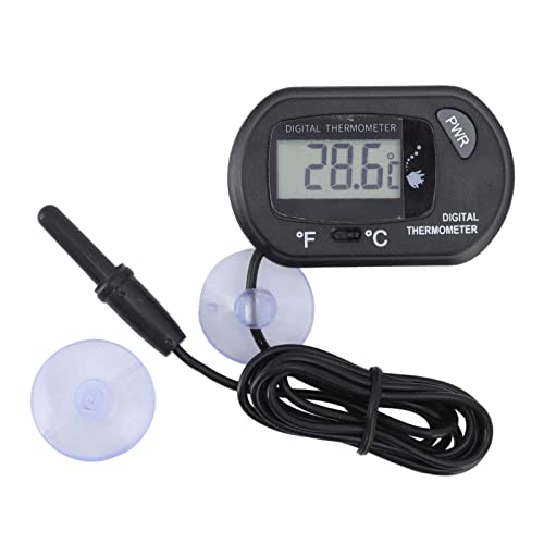 Pssopp LCD Digital Thermometer mit Externem Sensor Accuracy LCD Thermometer Temperatur Monitor Digitales Thermometer Raumthermometer mit LCD Display für Aquarien Meeresreptilien Lebensraumtemperatur von Pssopp