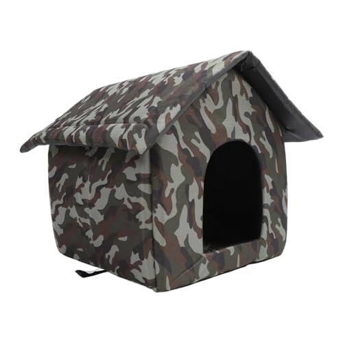 Outdoor Feral Cat Shelter, Wetterfeste, Abnehmbare Hundehütte aus Oxford-Stoff für den Balkon (L #12) von Pssopp