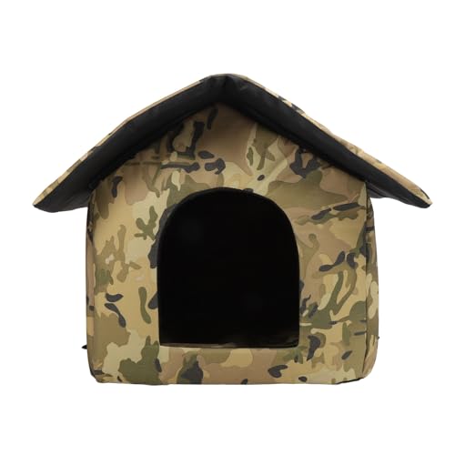 Outdoor Feral Cat Shelter, Wetterfeste, Abnehmbare Hundehütte aus Oxford-Stoff für den Balkon (L #14) von Pssopp