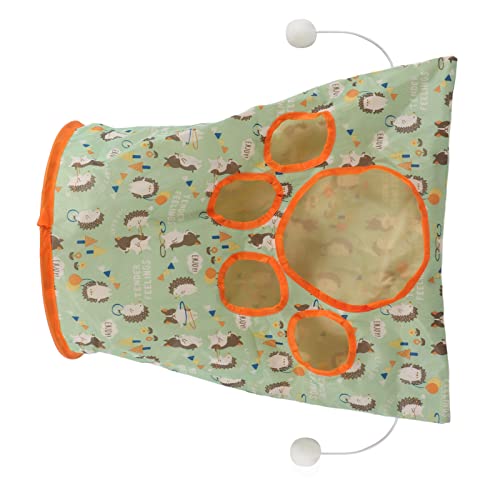 Pet Cat Tunnel 3 Schichten Papierring Pet Tunnel mit Plüschball und Faltbarer Plüschmaus für Katzen Kleine Kaninchen Kätzchen Welpen von Pssopp