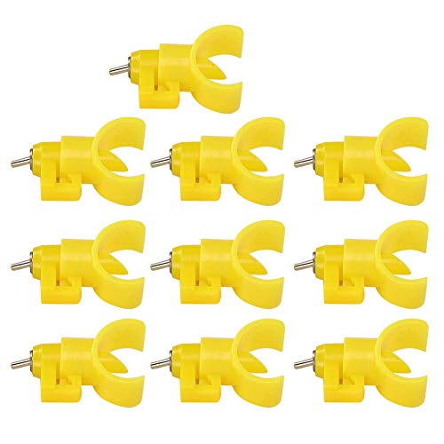 Pssopp 10PCS Automatic Chicken Drinkers Geflügelwassernippel Wasserspender Hinterhöfe Chicken Flock Duck Bird Water Drinker Feeder von Pssopp