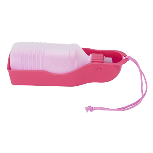 300 Ml Hunde Reise Wasserflasche Tragbarer Welpen Wasserspender Zum AufhäNgen Haustier Wasserspender Flasche FüR Hunde und Katzen (Rosa) von Pssopp