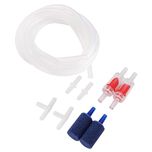 Pssopp Airline Tubing Standard Aquarium Luftpumpenzubehör Set für Aquarium mit Luftsteinen, Rückschlagventilen und Anschlüssen von Pssopp