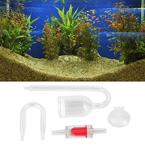 Pssopp Aquarium CO2 Diffusor U Form CO2 Diffusor CO2 System Diffusor Kohlendioxid Generator Zerstäuber mit Rückschlagventil und Saugnapf für Süßwasser Aquarien von Pssopp