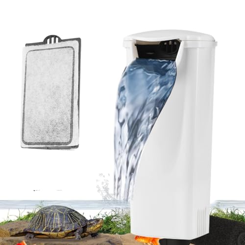 Aquarium Filter Innenfilter Wasserspiegel Filter Wasser Tauch Wasser Reinigungsapparat für niedrige Wasser Fisch Aquarium Schildkröte Schildkröte Reptilien Amphibienfrosch von Pssopp