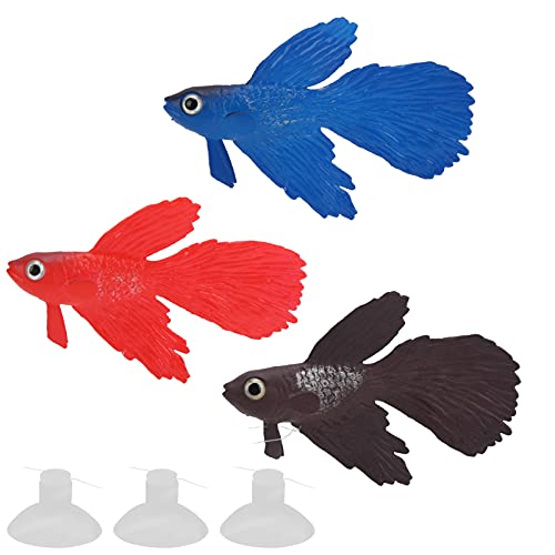 Pssopp Aquarium Künstliche Fische Silikon Lebensechte Fische Schwimmende Gefälschte Fische für Aquarium Dekoration, Aquarium Landschaft von Pssopp