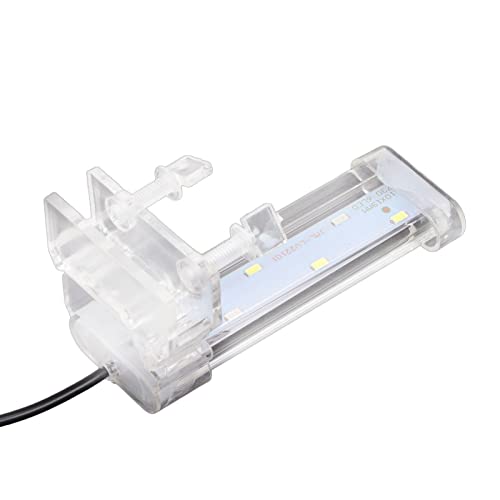 Pssopp Aquarium Licht, EU Stecker 220V Aquarium Clip Lampe Kristall Wasserdichter Kunststoff Robust für Aquarium (WH-120) von Pssopp