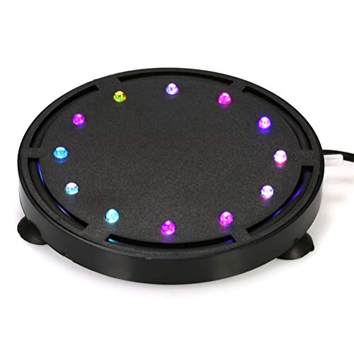 Pssopp Buntes LED-Aquarium-Luftblasen Licht für Aquarium, Wasserdichtes Dekoratives Licht (Black #07) von Pssopp