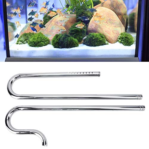 Pssopp Edelstahl Aquarium Ölfilmabschäumer Rohr Aquarienpflanzen Zufluss Abfluss Filterrohr Abnehmbares Aquarium Zuflussrohr Einstellbarer Zuflussrohr Einstiegsabschäumer(16/22mm) von Pssopp