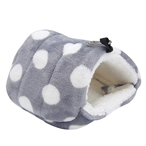 Pssopp Hamster Hängen Bett Winter Warme Flanell Hamster Käfig Nest Hängematte Haus für Kleines Haustier Eichhörnchen Zucker Segelflugzeug Meerschweinchen(L) von Pssopp