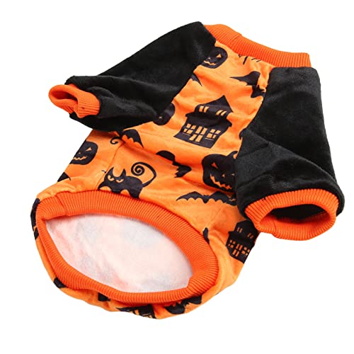 Pssopp Hund Haustier Halloween Kürbis Kostüm Hund Kürbis Overall Hund Lustige Hoodies Haustier Festival Kostüm Kleidung Halloween Kürbis Hundekleidung XS von Pssopp