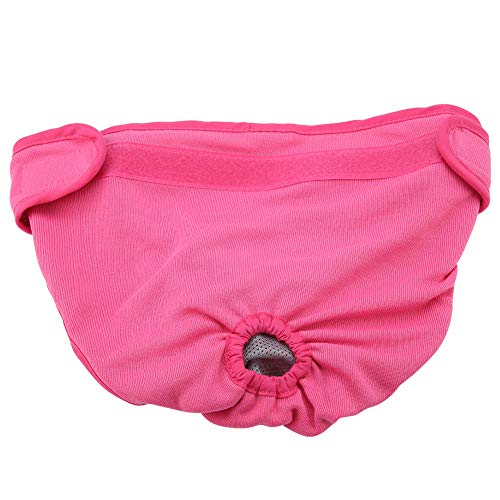 Hundewindeln für Hündinnen, Waschbar Schutzhose Hundewindeln Robuste und Wiederverwendbare Hund Hygieneunterhose aus Baumwolle mit Magictape für Weibliche Haustiere Hunde Welpen(rosa S) von Pssopp