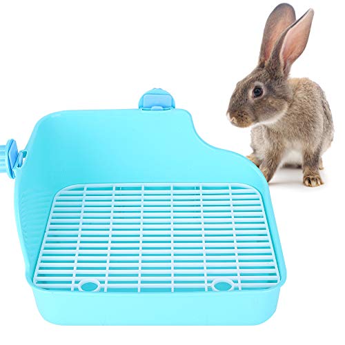 Pssopp Kaninchen Toilette Tablett Quadrat Kleintierstreu Tablett Haustier Ecke Toilette Haus Töpfchen Trainer für Chinchilla Meerschweinchen Häschen Frettchen von Pssopp