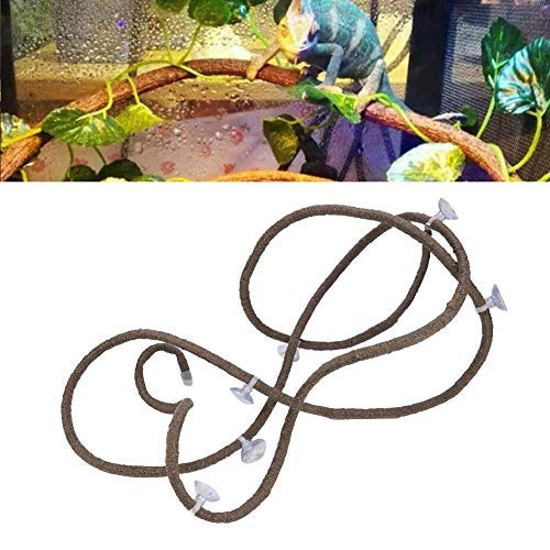 Pssopp Künstliche Reptilien Klettern Zweig Flexible Jungle Rattan Jungle Climber Reben Long Vine Habitat Decor mit Saugnäpfen 9.84ft(S) von Pssopp