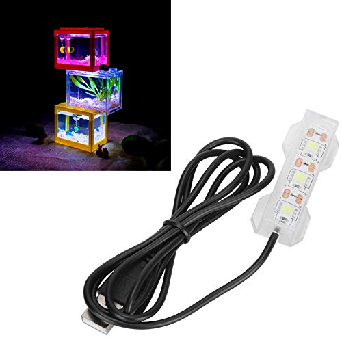 Pssopp LED Aquarium Beleuchtung Kleines Aquarium Wasser Pflanzen Licht Desktop Aquarium Mini Dekoration Weiche LED Lampe von Pssopp