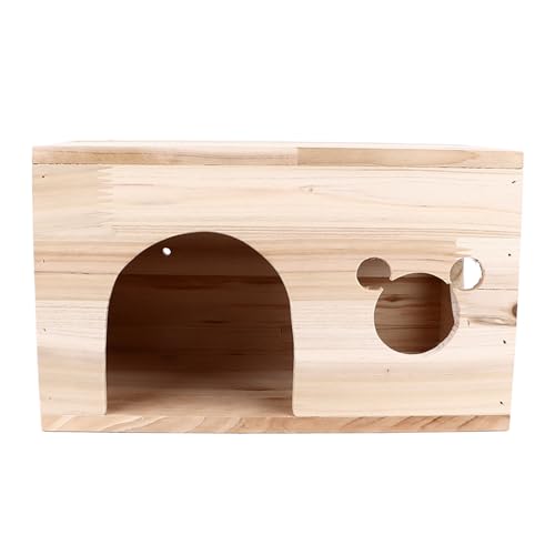 Pssopp Meerschweinchenhaus, Hamsterversteck, Käfigdekoration, Hamsterhaus aus Holz, Hamsterspielplatz aus Holz, Klettern und Verstecken für Haustiere, Langeweilebrecher, Spielhaus, von Pssopp