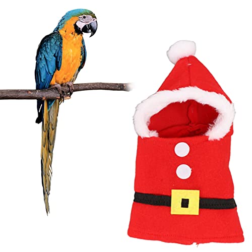 Pssopp Papagei Weihnachtskostüm Warme maschinenwaschbare Vogelkleidung Weihnachtshaustierdekorationen für Vögel M von Pssopp