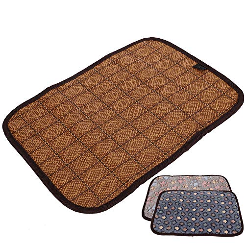 Pssopp Pet Cooling Mat Doppelseitig Wasserdicht Atmungsaktiv Selbstkühlendes Pad Weiche Warme Pet Plüschmatte Decke Fluffy Sleep (L) von Pssopp