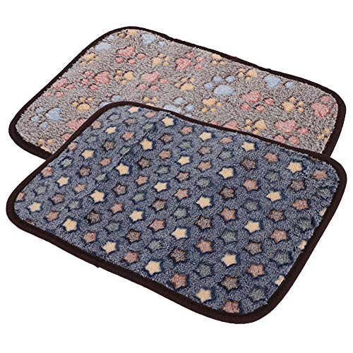 Pssopp Pet Cooling Mat Doppelseitig Wasserdicht Atmungsaktiv Selbstkühlendes Pad Weiche Warme Pet Plüschmatte Decke Fluffy Sleep (XL) von Pssopp