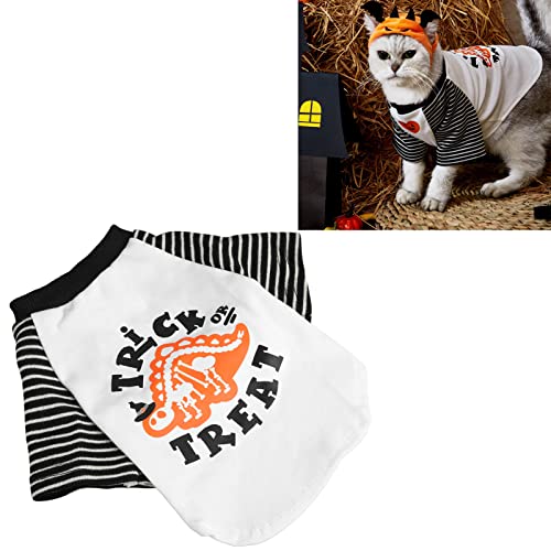 Pssopp Welpen Hundehemd Halloween Muster lockeres atmungsaktives weiches minimalistisches Hundehemd für kleine Hunde Kätzchen Katzen XS von Pssopp