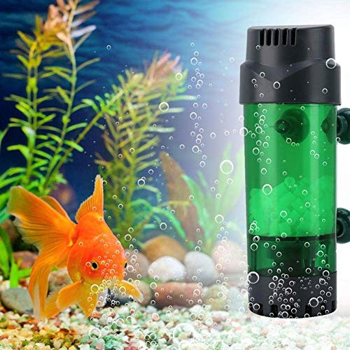 Pssopp Wirbelschichtfilter Doppelte biochemische Filter Aquarium physikalische Schwammfilter mit Saugnapf(20.00 * 9.00 * 7.50) von Pssopp