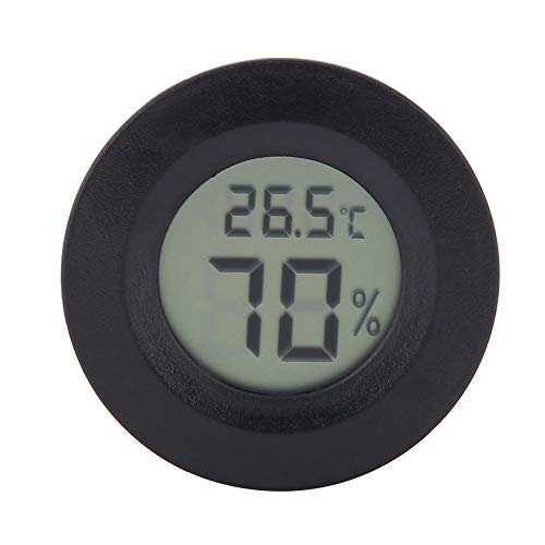 Reptilien Thermometer und Hygrometer Digital Reptile Thermometer LCD Temperatur Feuchtemessgerät mit großem LCD Display für Terrarium Reptilienbecken Terrarien Inkubatoren(Schwarzes) von Pssopp