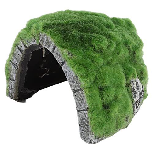 Reptile Hideout Cave, Fake Slope Habitat with Green Grass for Reptiles, Amphibians, and Small Animals von Pssopp