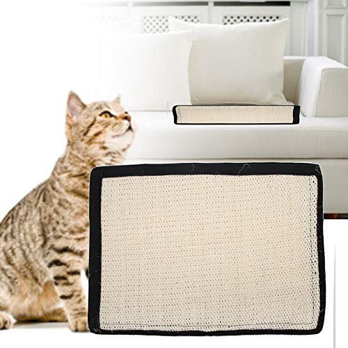 Pssopp Sofa-Sisal-Kratzbrett, Sisal-Hanf-Haustier-Tischbein-Tischbein-Kratzbrett, Zum Schutz von Katzenmöbeln (White) von Pssopp