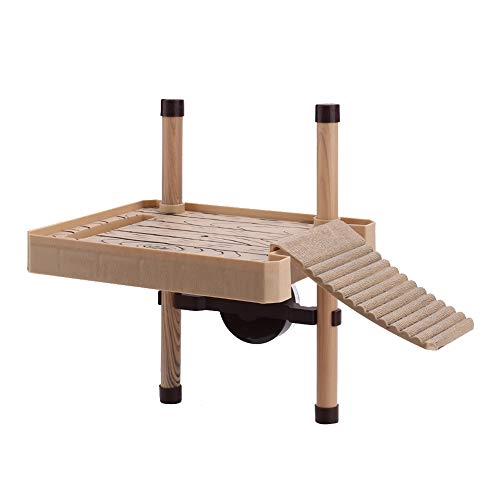 Turtle Dock Plattform Schwimminsel für Schildkröte Reptil Schildkröte Turtle Pier Sonnenbad Plattform Reptile Floating Island Climbing Plattform(20.5x16.7cm) von Pssopp