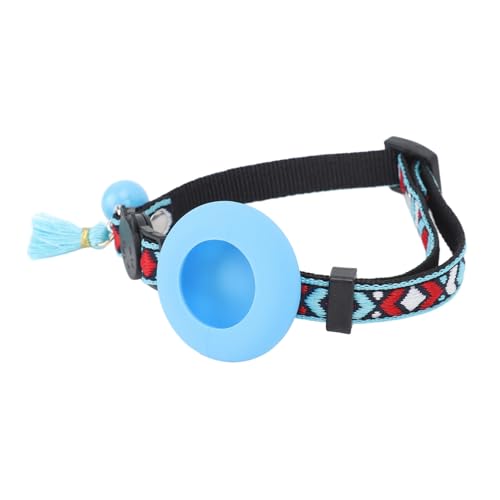 Verstellbares Hundehalsband, Quastenbesatz, Buntes Glockendesign, Haustierhalsband, Verschleißfestigkeit für den Alltag und auf Reisen (Blue) von Pssopp